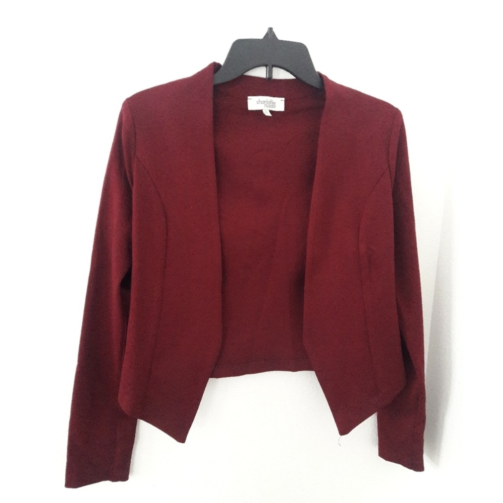 Women's maroon blazer from Charlotte Russe
